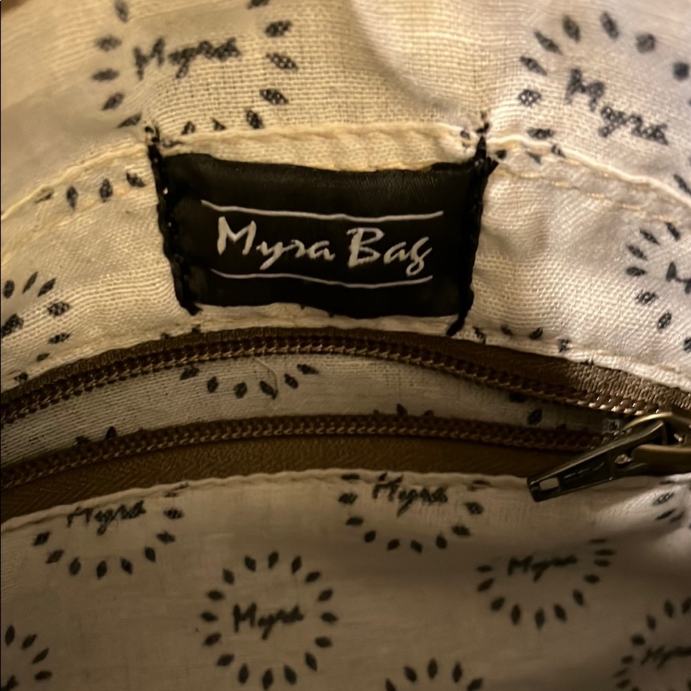 Myra bag Bohemian Brown and Cream Geometric Clutch - Picture 3 of 9